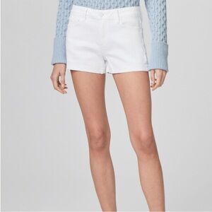 Paige Women's White Shorts with cuff
